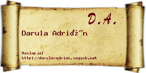 Darula Adrián névjegykártya